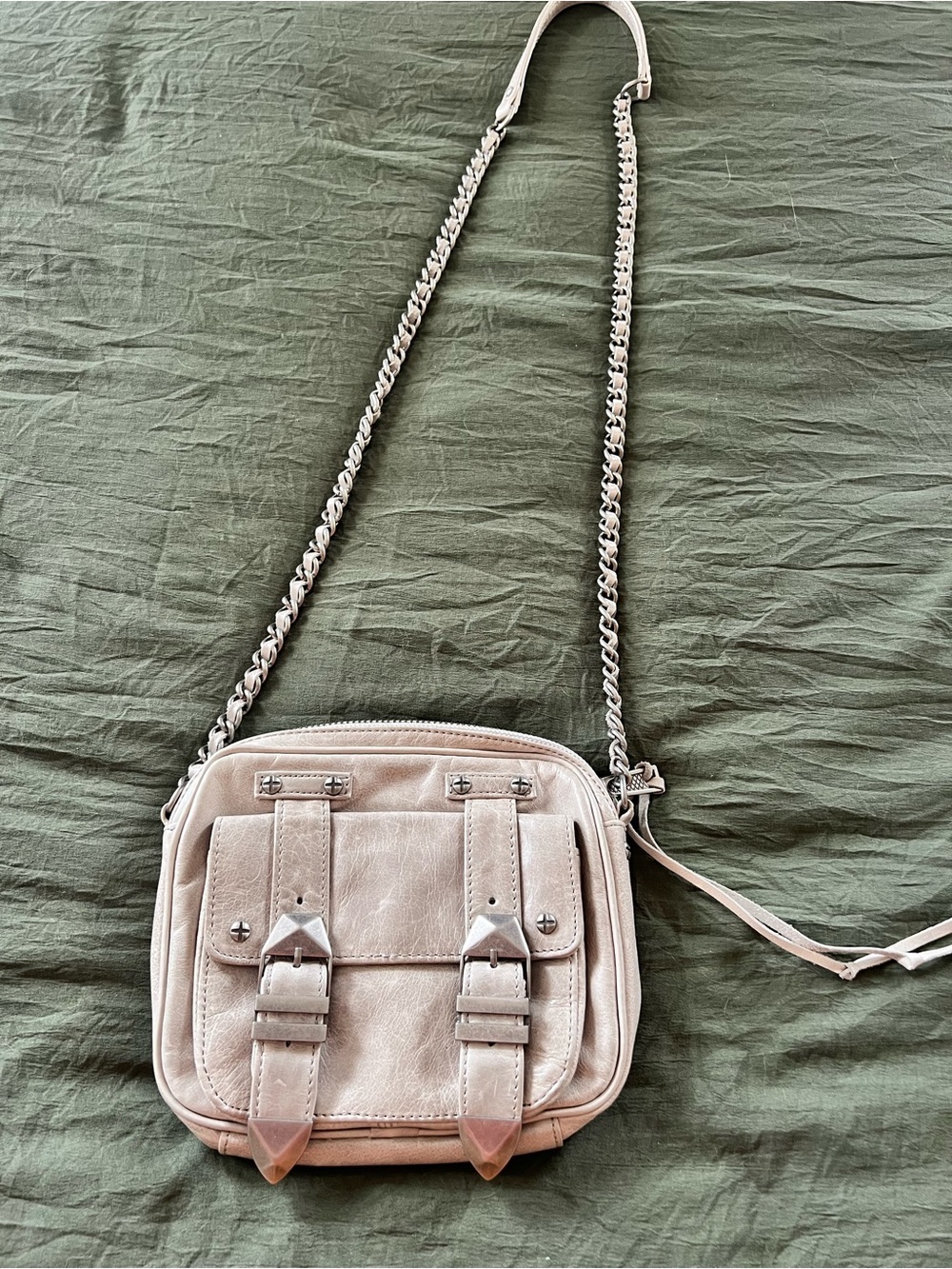 Rebecca Minkoff silver Crossbody with Silver Chain Detail